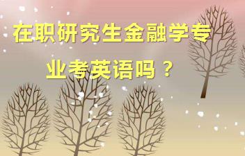 在职研究生金融学专业考英语吗？