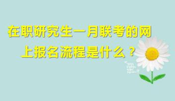 在职研究生一月联考的网上报名流程是什么？