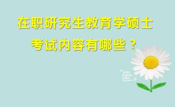 在职研究生教育学硕士考试内容有哪些？